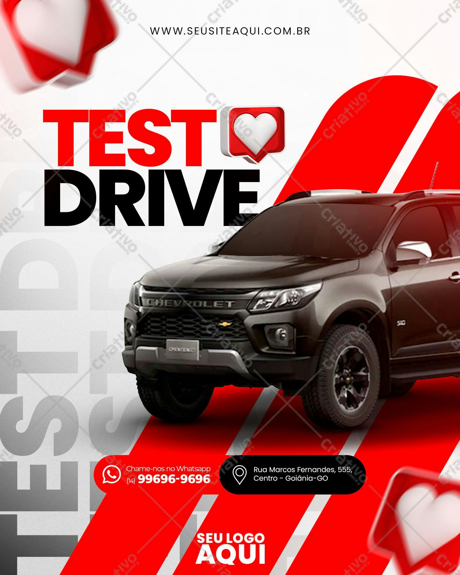 Banner para Test Drive de Carro PSD Editável