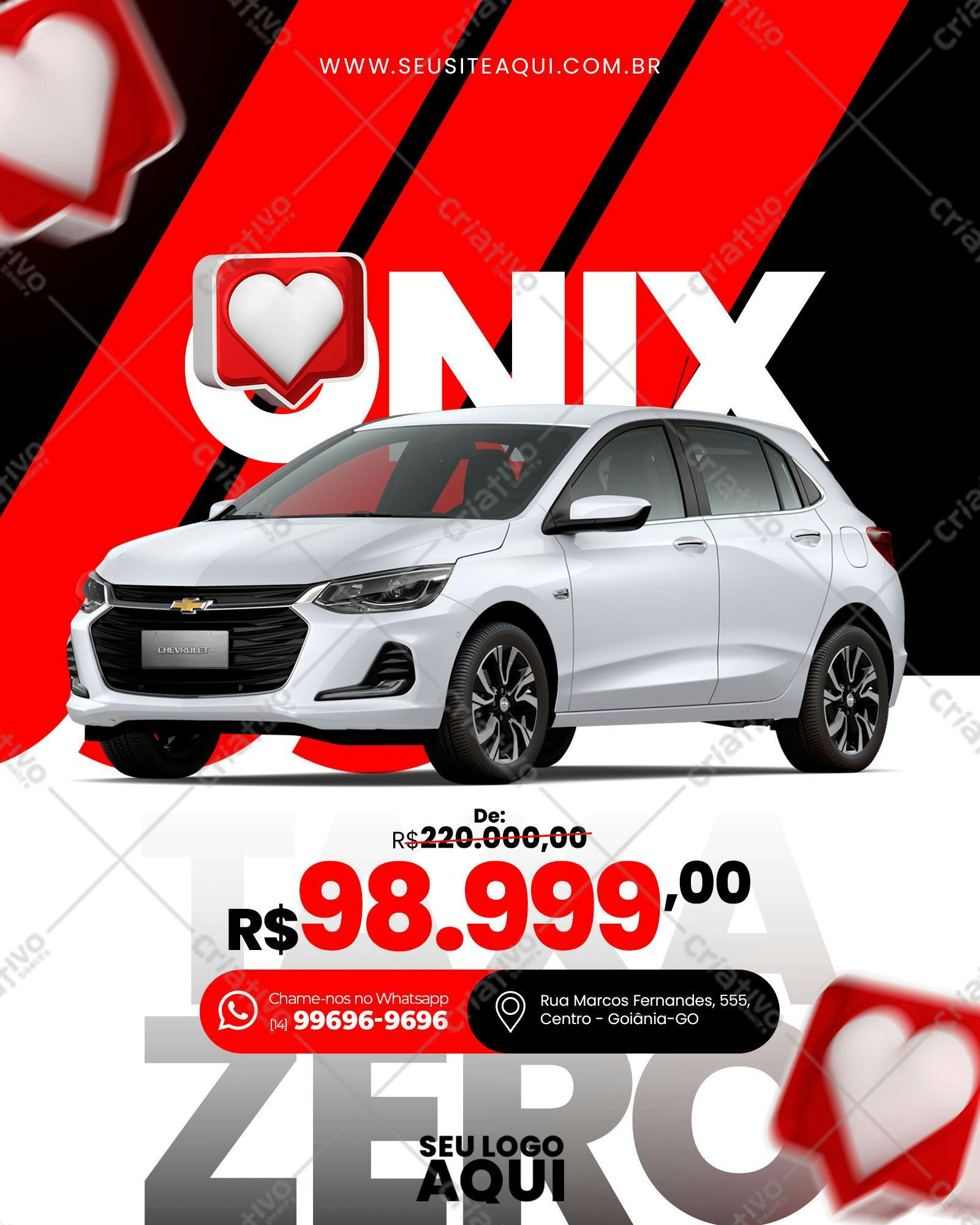 Flyer de Promoção Chevrolet Onix PSD Editável