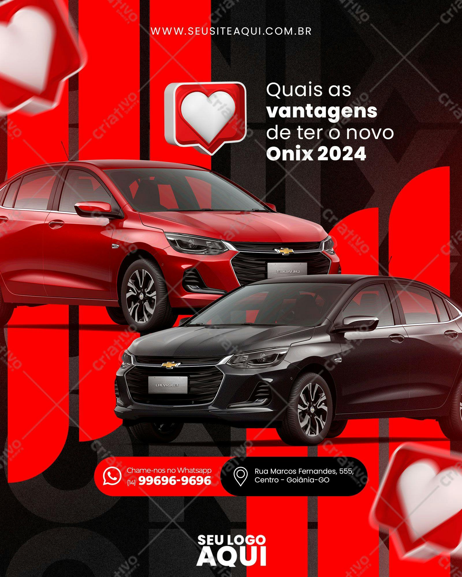 Post para Redes Sociais Chevrolet Onix 2024 PSD Editável
