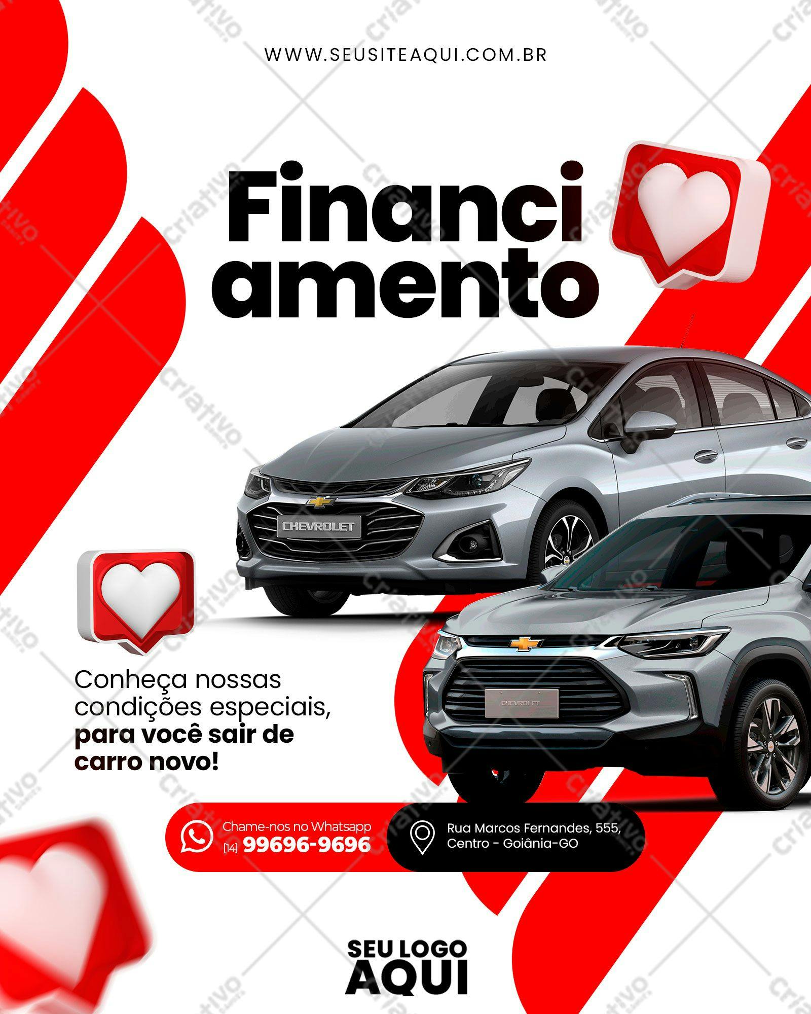 Template de Flyer para Financiamento de Carro PSD Editável
