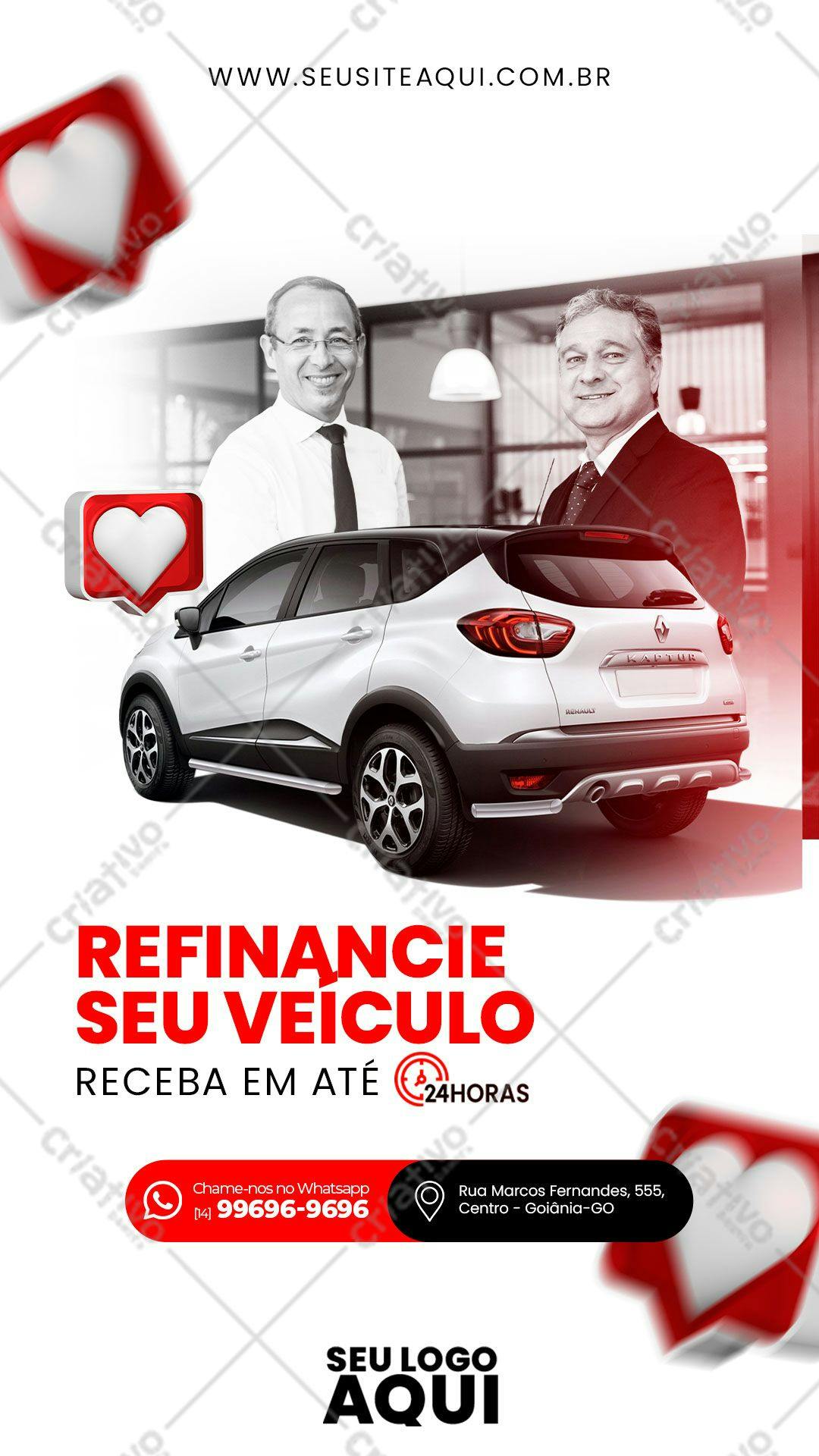 Flyer para Refinanciamento de Veículo PSD Editável