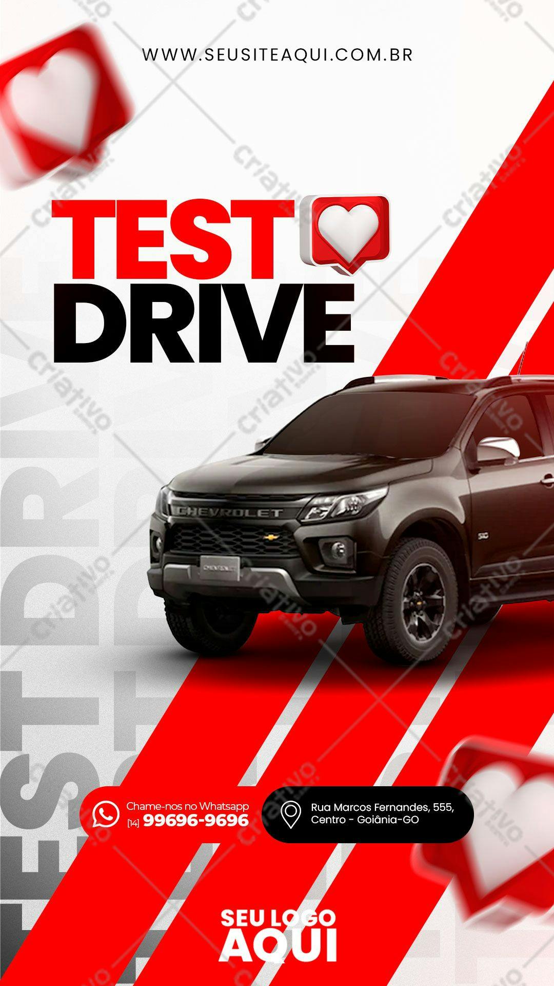 Template de Flyer para Test Drive de Carro PSD Editável