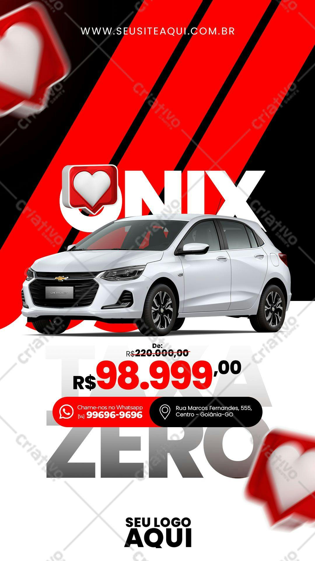 Flyer de Promoção de Carro Chevrolet Onix PSD Editável