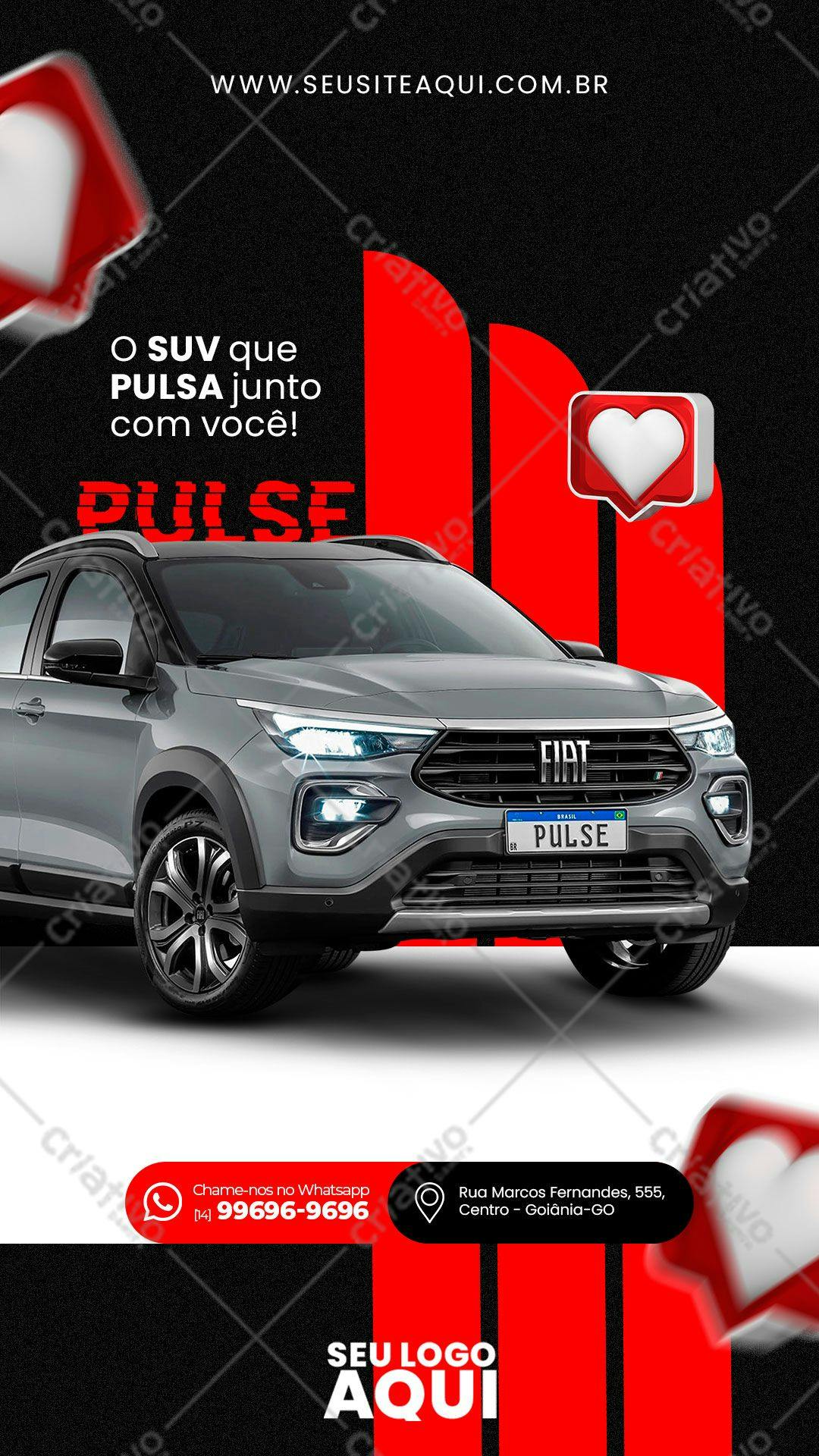 Template de Redes Sociais Fiat Pulse PSD Editável