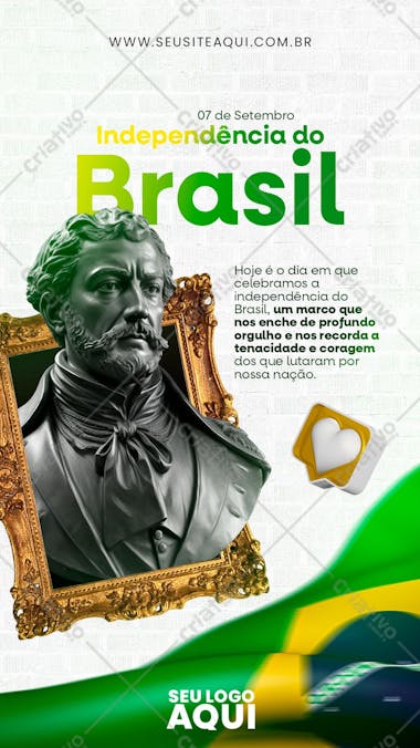 Story | dia da independência do brasil | psd editável