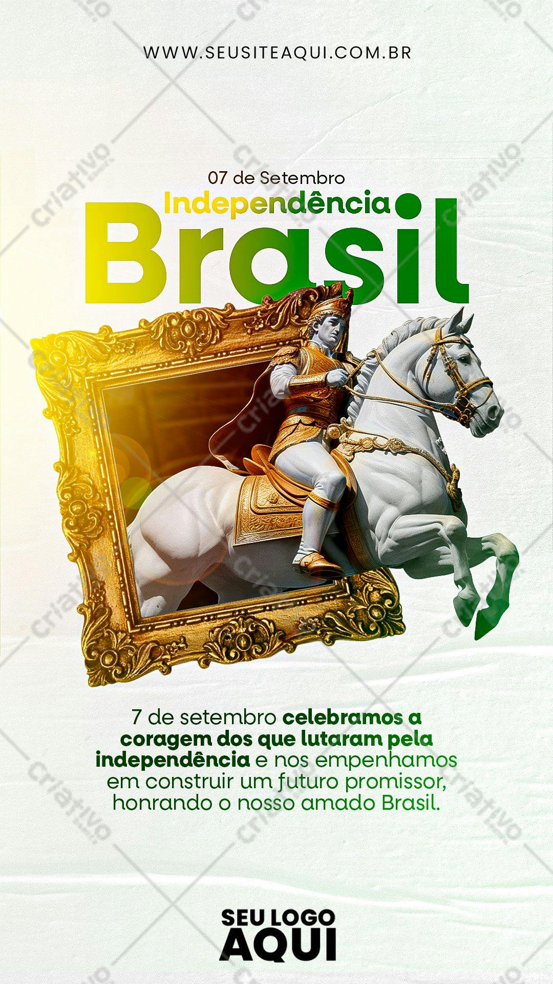Flyer para o Dia da Independência do Brasil PSD Editável