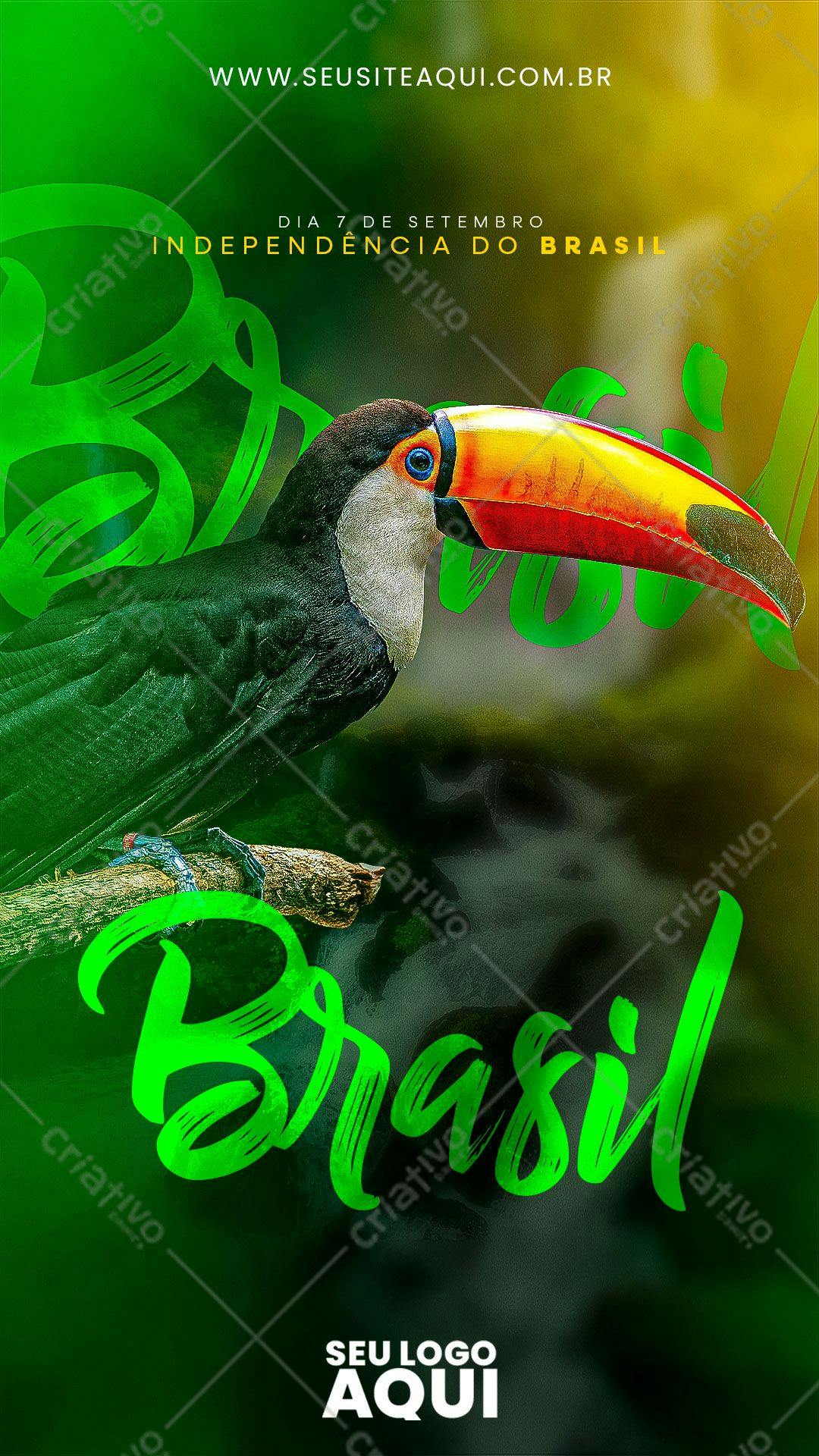 Poster para o Dia da Independência do Brasil PSD Editável
