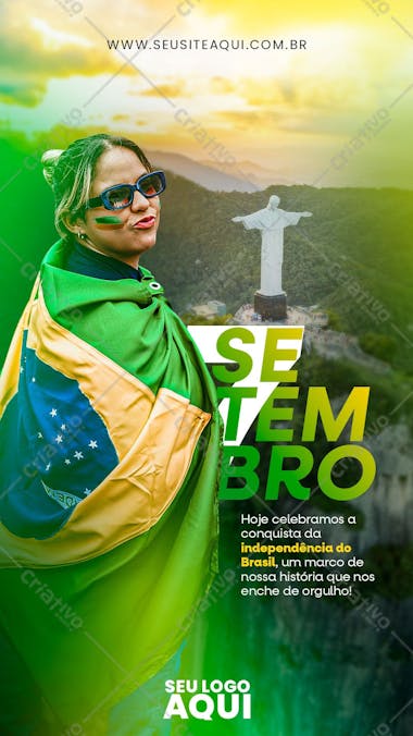 Story | dia da independência do brasil | psd editável