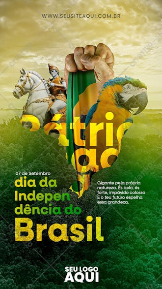 Story | dia da independência do brasil | psd editável