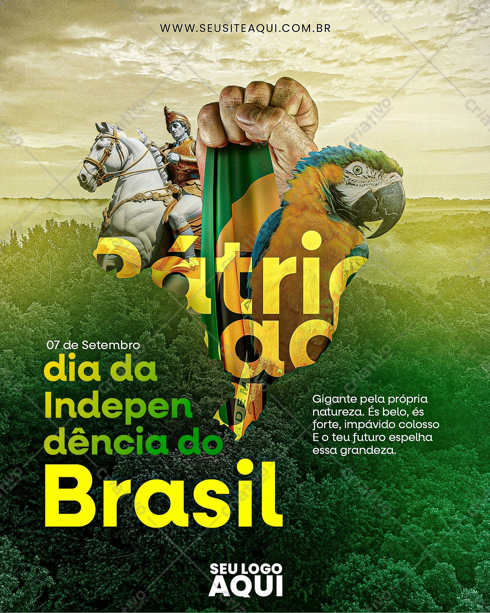 Poster Dia da Independência do Brasil PSD Editável
