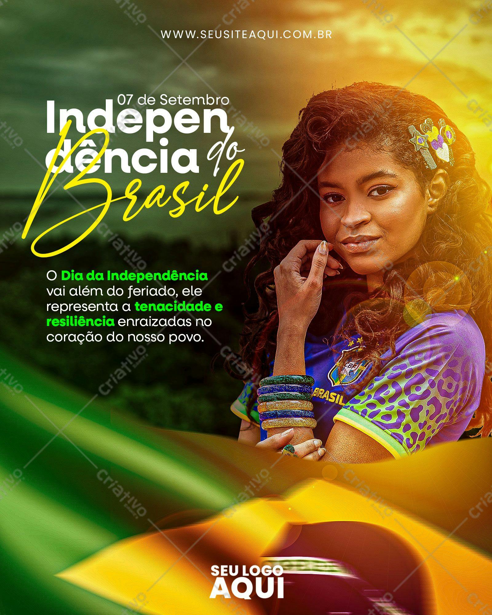Post para Instagram Dia da Independência do Brasil PSD Editável