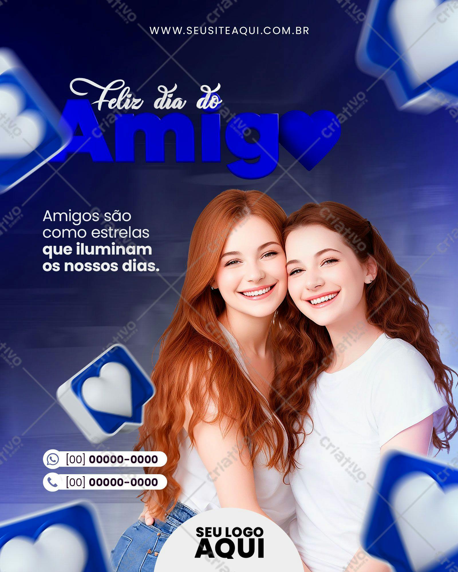 Post para Redes Sociais Dia do Amigo PSD Editável