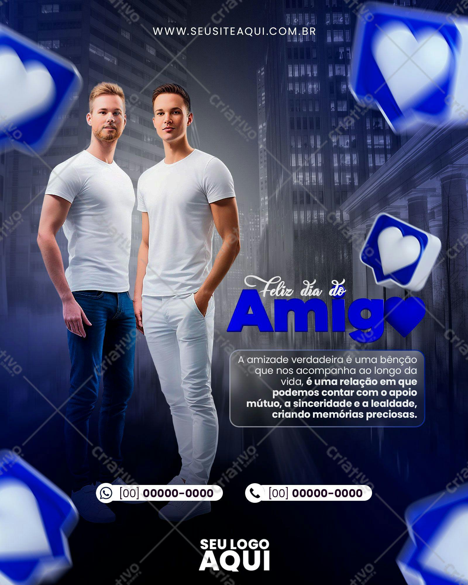 Flyer para o Dia do Amigo PSD Editável