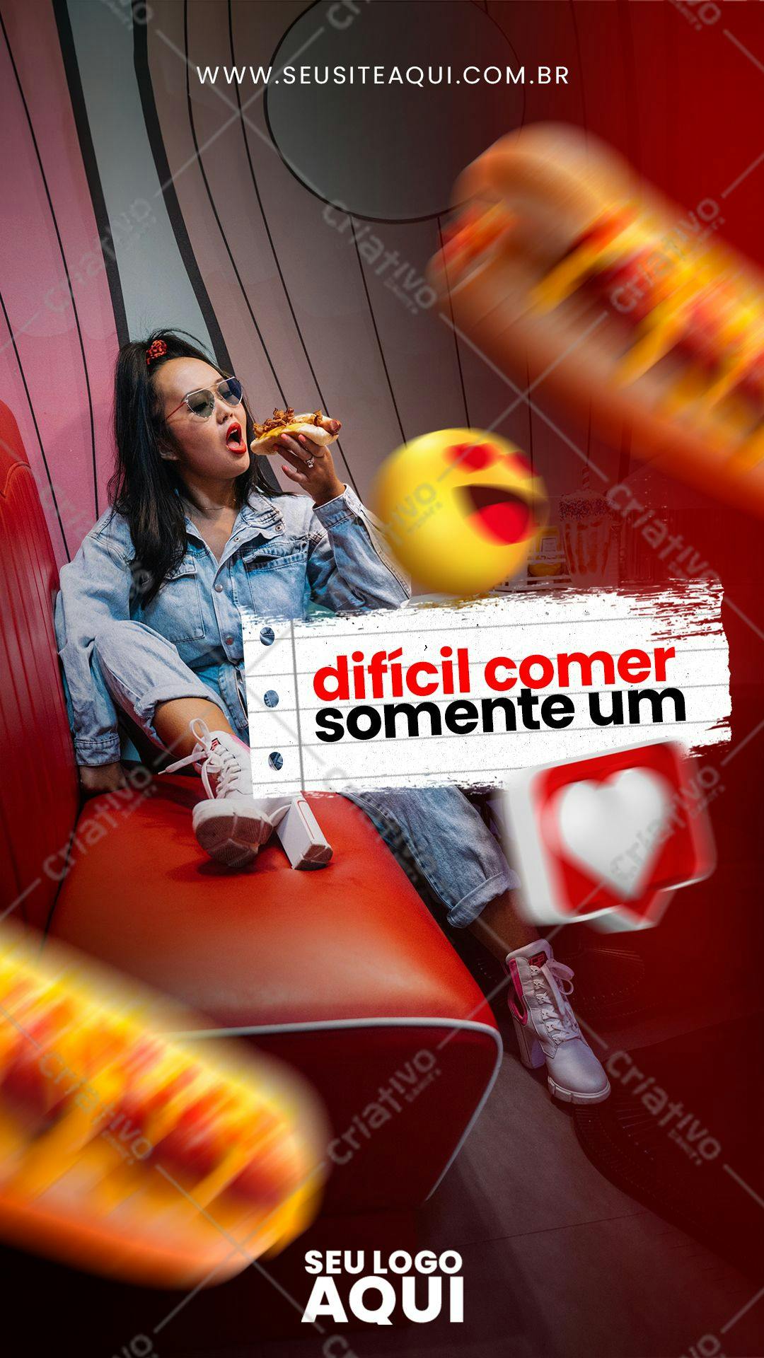 Post para Redes Sociais Hot Dog PSD Editável
