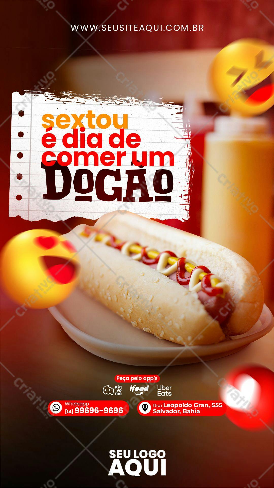 Hot Dog Sexta-Feira PSD Editável