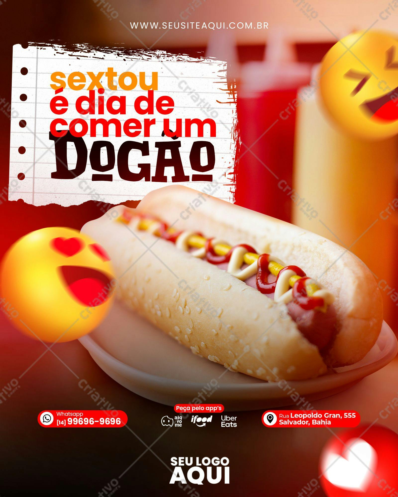 Hot Dog Sexta-feira PSD Editável