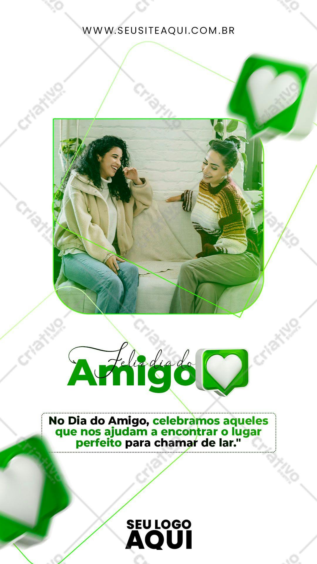 Post para Redes Sociais Dia do Amigo PSD Editável