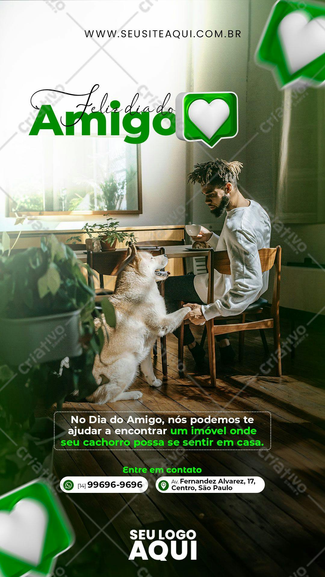 Flyer para o Dia do Amigo PSD Editável