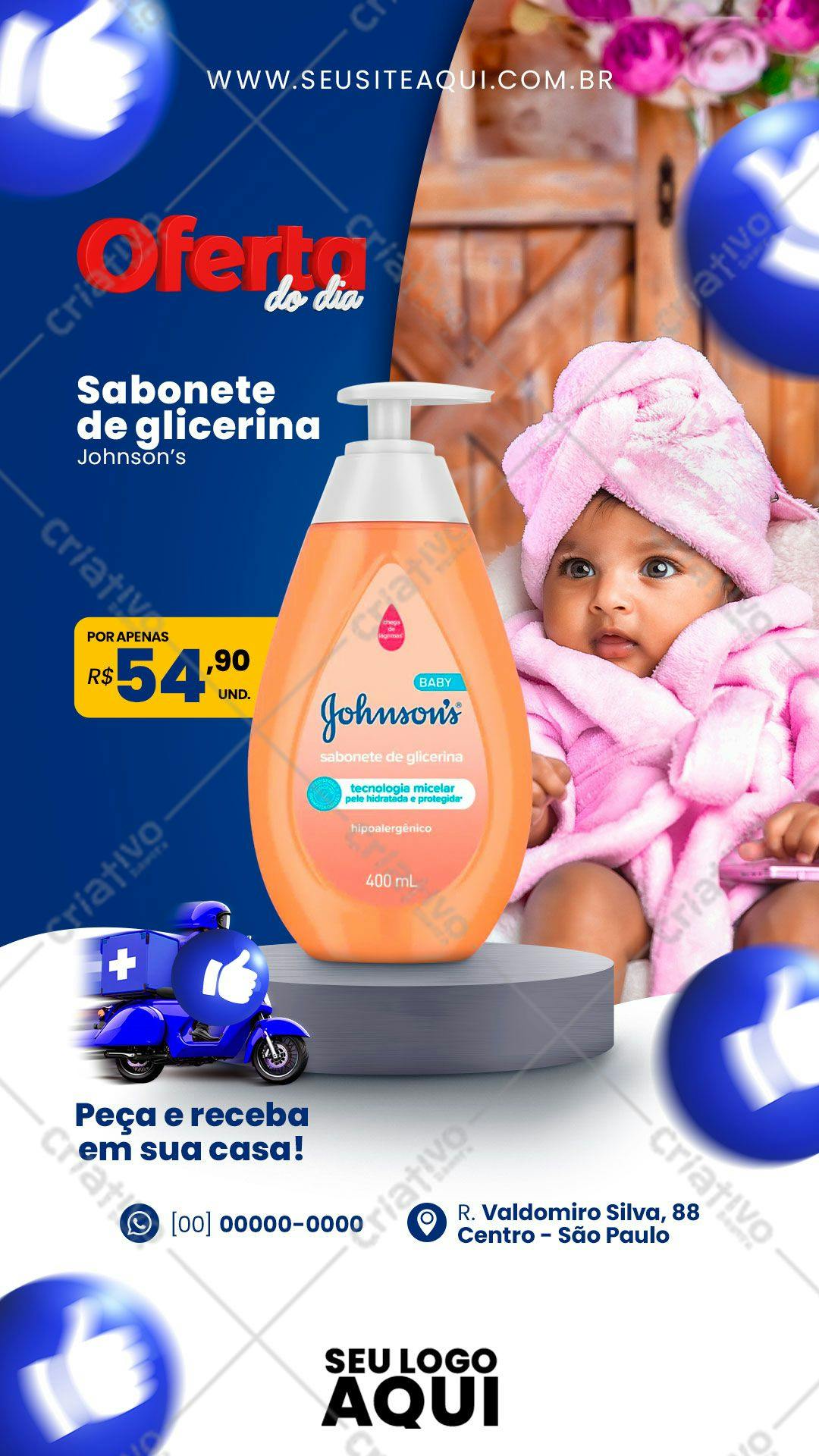 Flyer para Promoção de Sabonete Infantil PSD Editável