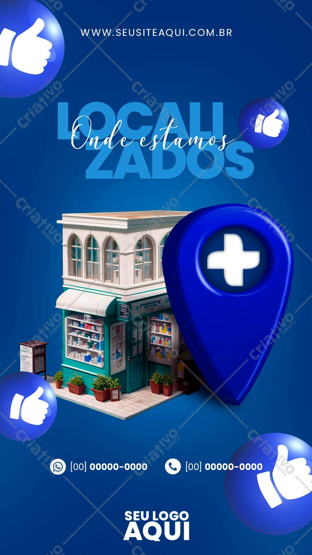 Template PSD Farmácia Localização Google Maps PSD Editável