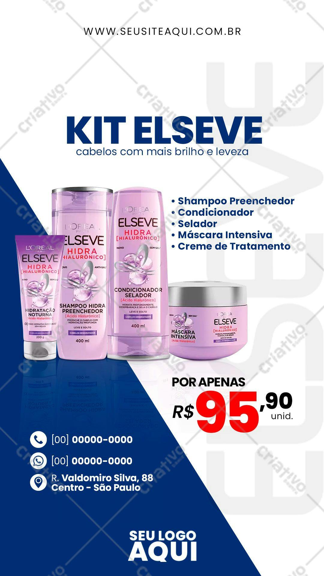 Kit de Produtos Capilares Elseve PSD Editável