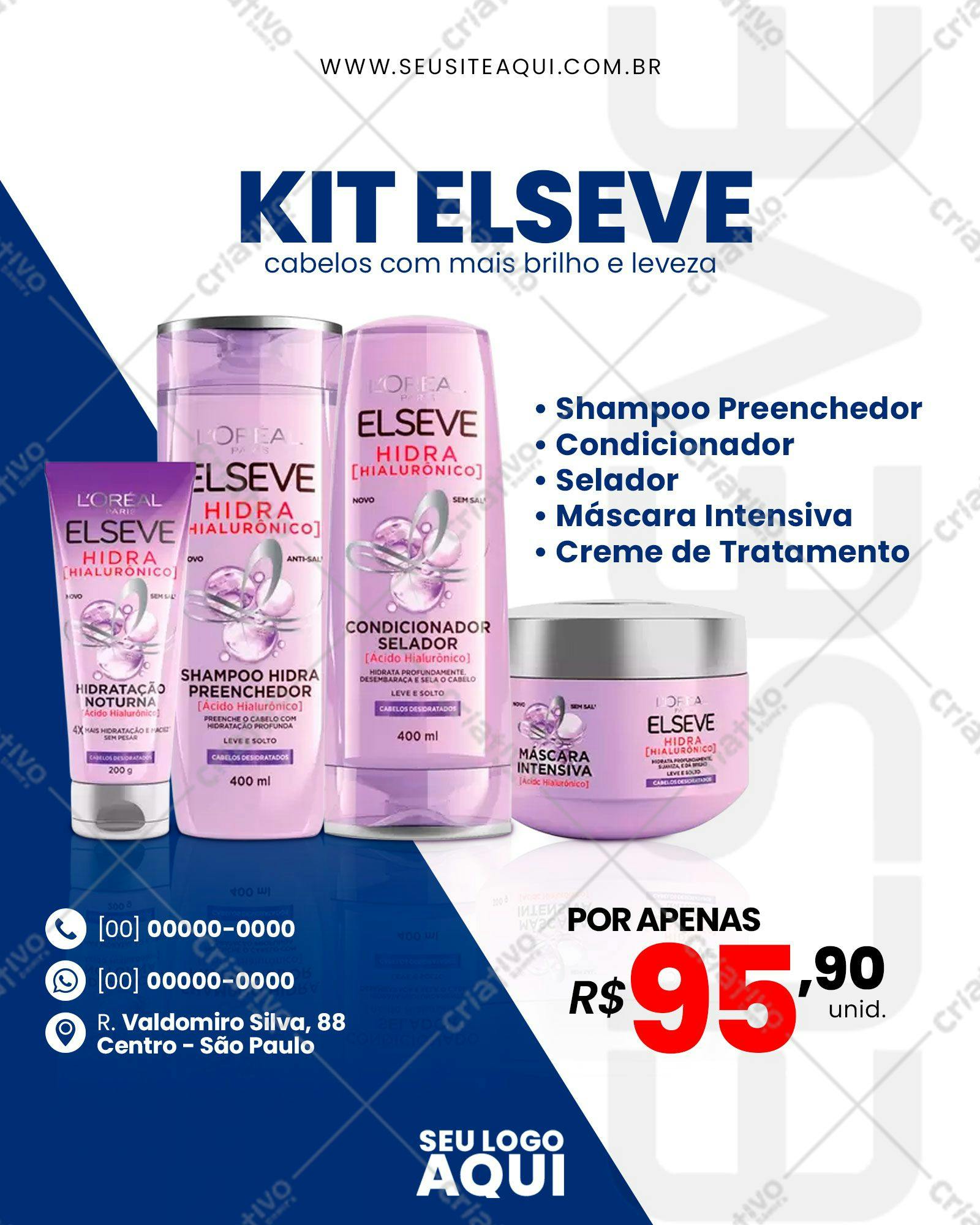 Kit de Cuidado Capilar Elseve PSD Editável