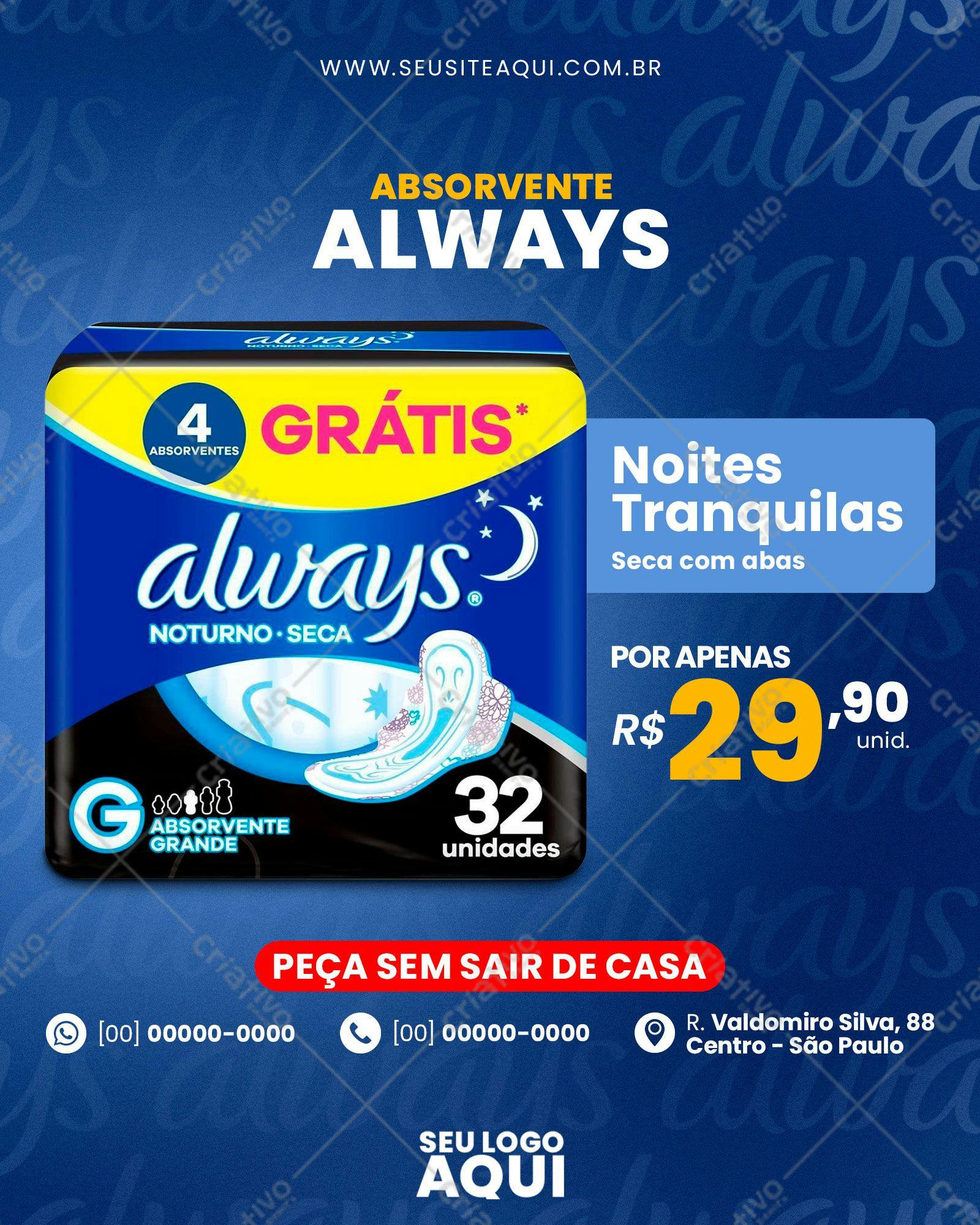 Banner Always para Promoção Noturna PSD Editável
