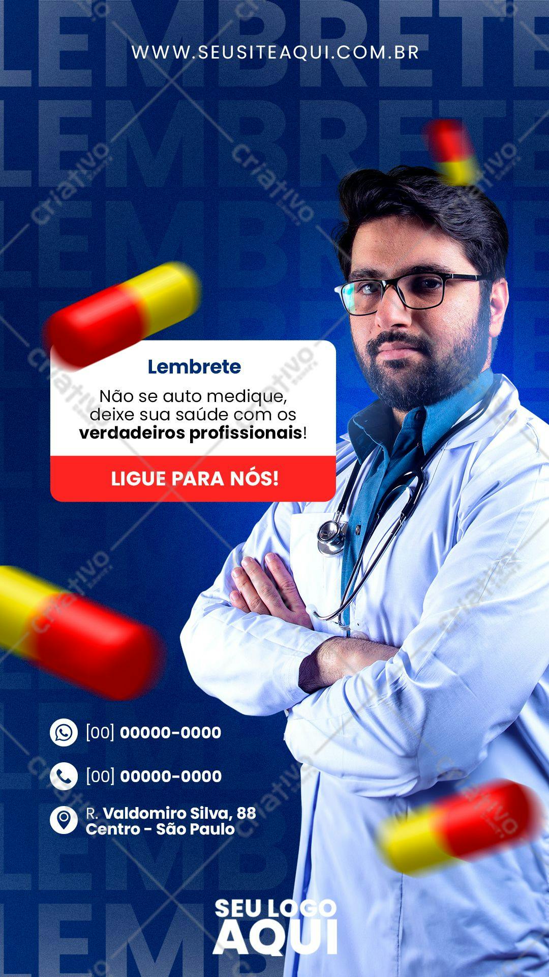 Modelo de Flyer Médico PSD Editável
