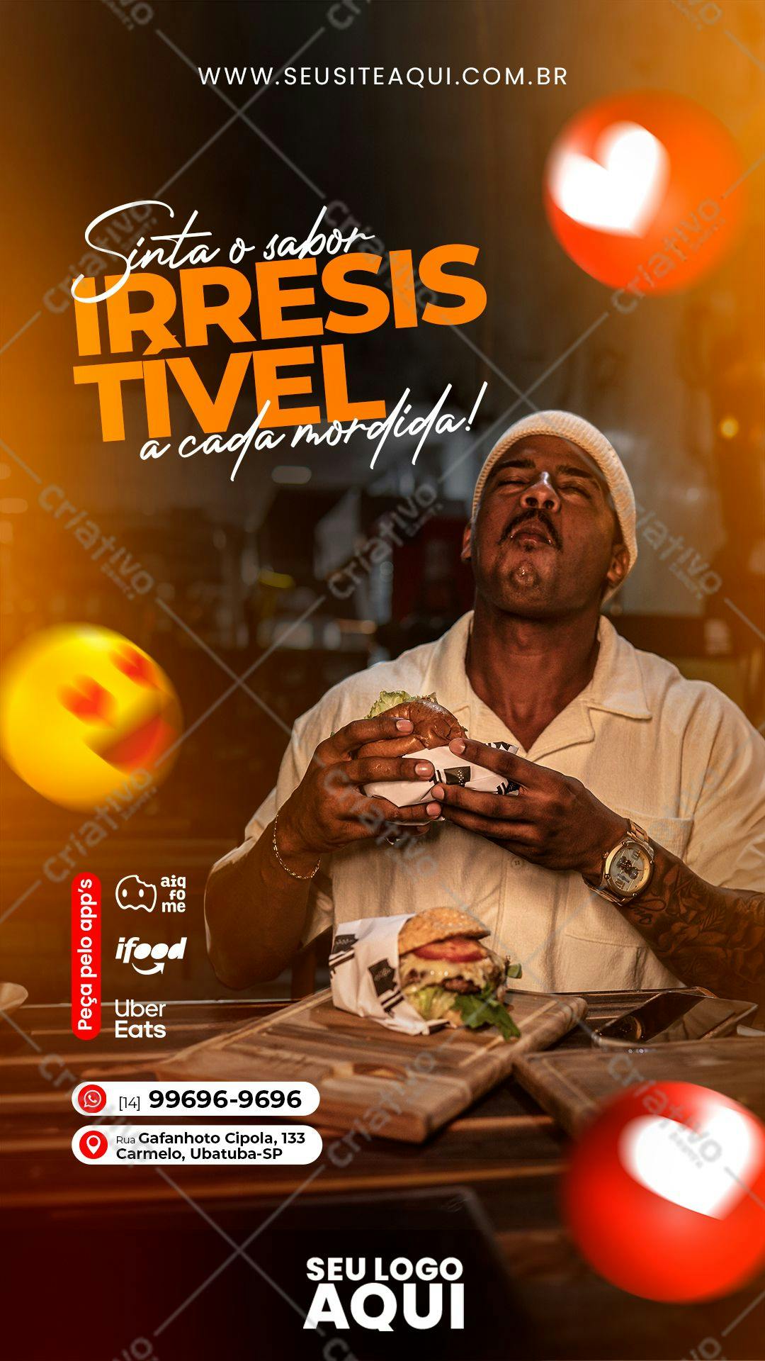 Banner para Lançamento de Hamburgueria PSD Editável