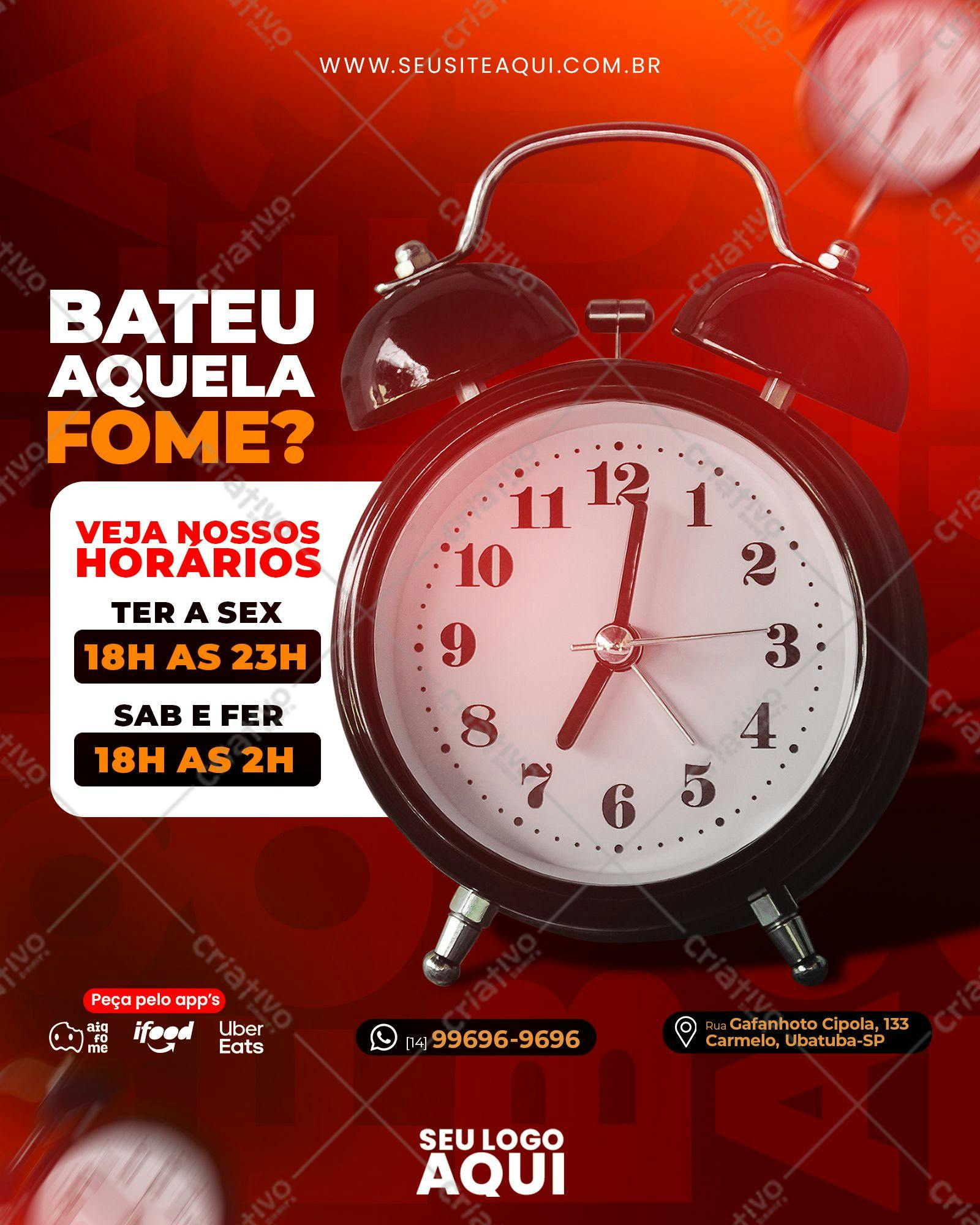 Template de Flyer para Delivery PSD Editável