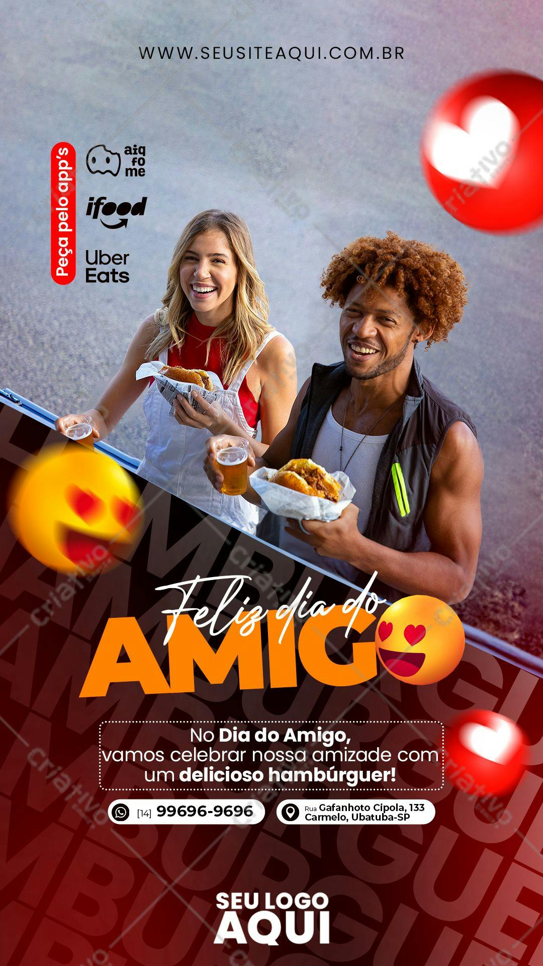 Flyer para o Dia do Amigo PSD Editável