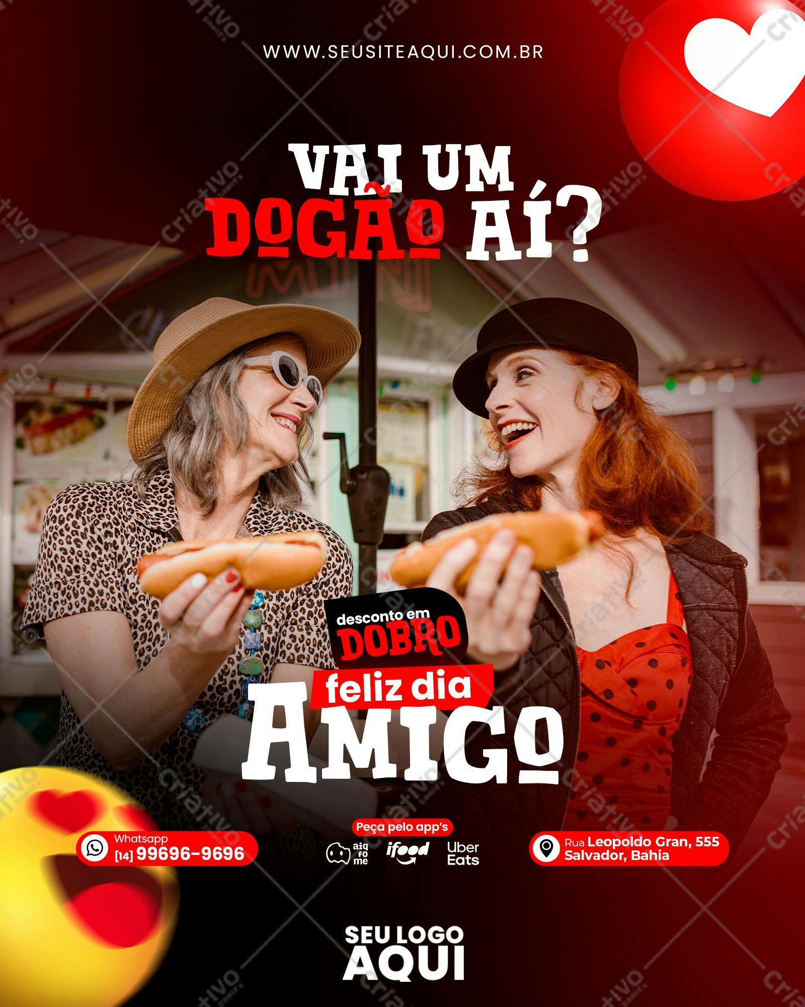Post para Redes Sociais Dia do Amigo PSD Editável