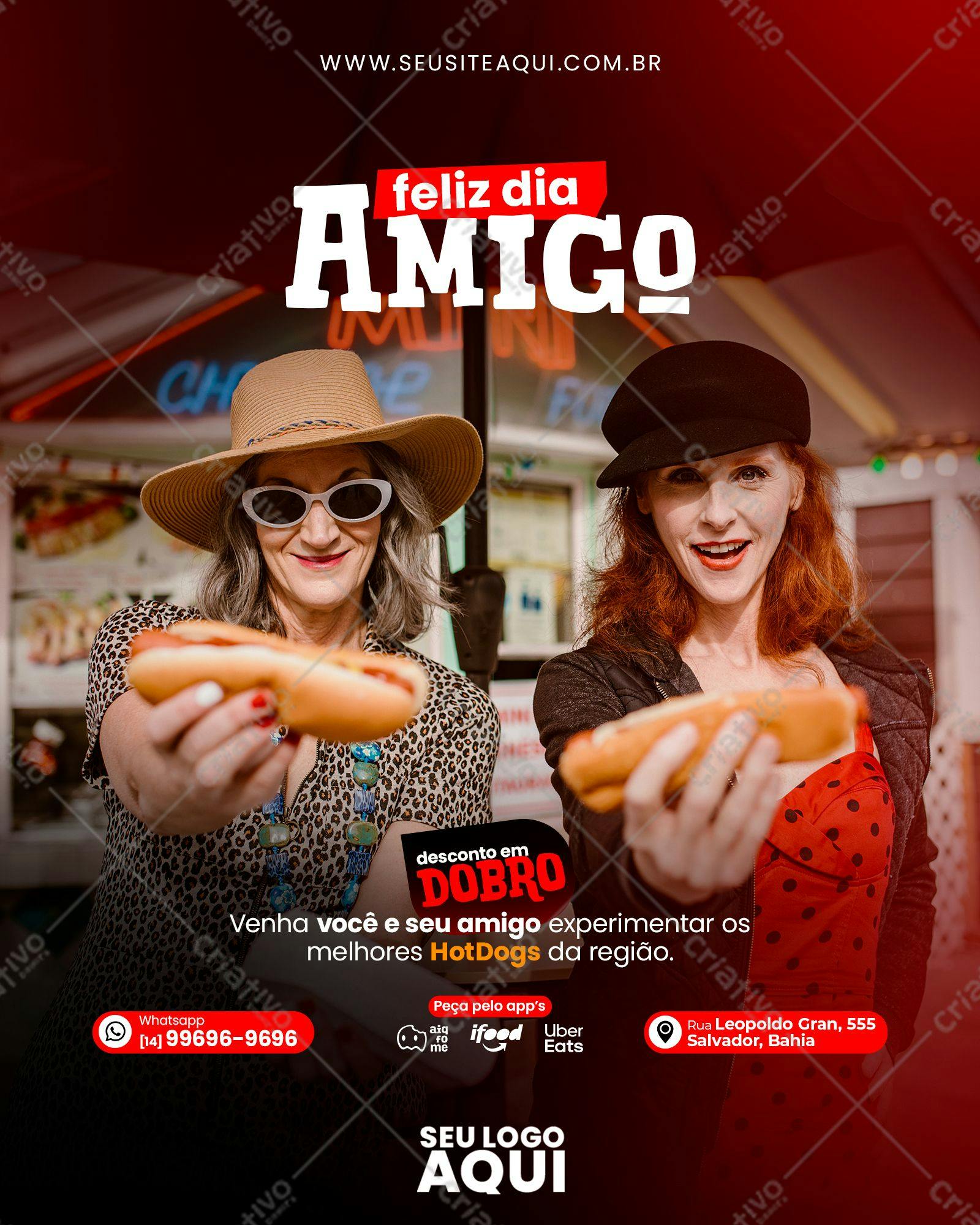 Post para Redes Sociais Dia do Amigo PSD Editável