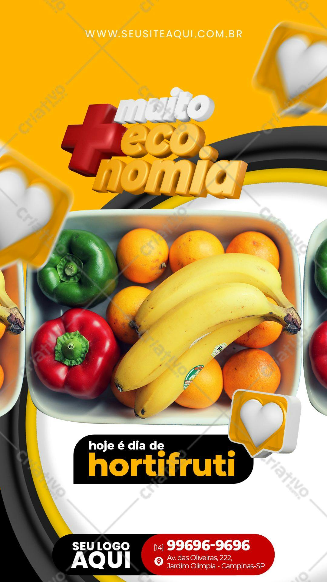 Flyer para Dia de Hortifruti PSD Editável