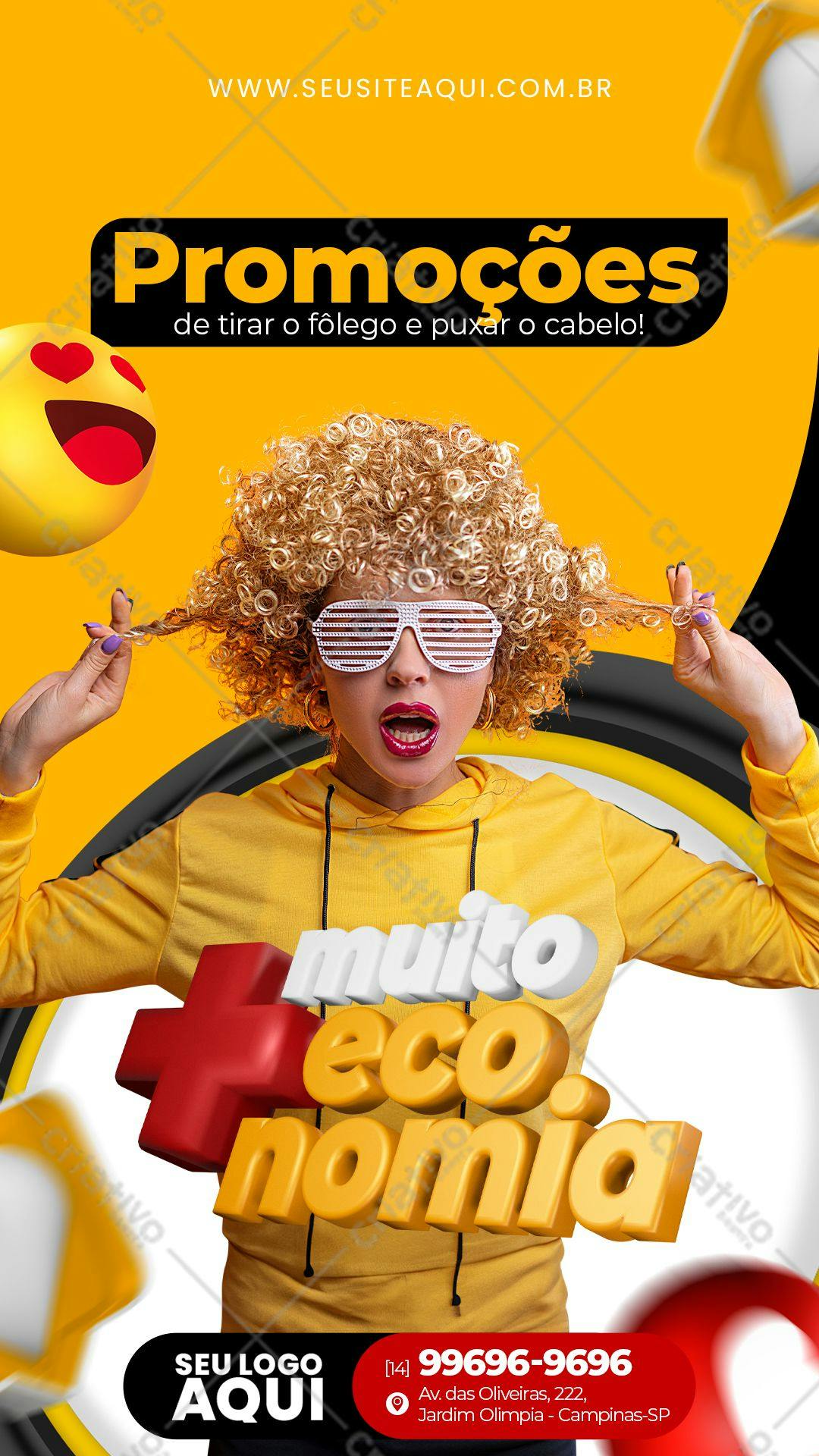 Flyer para Promoção com Muita Economia PSD Editável