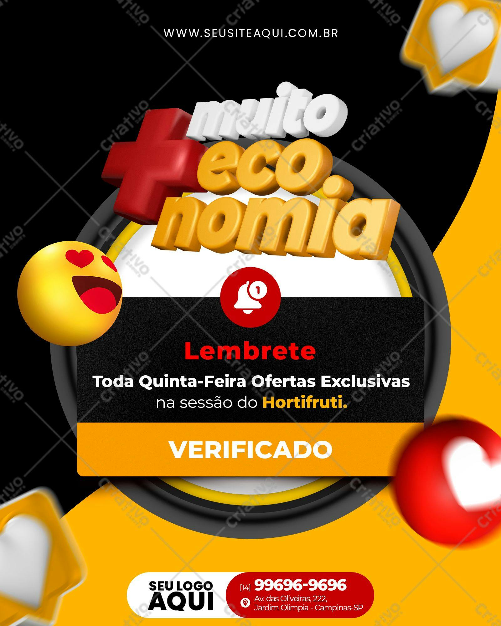 Flyer para Promoção de Hortifruti PSD Editável