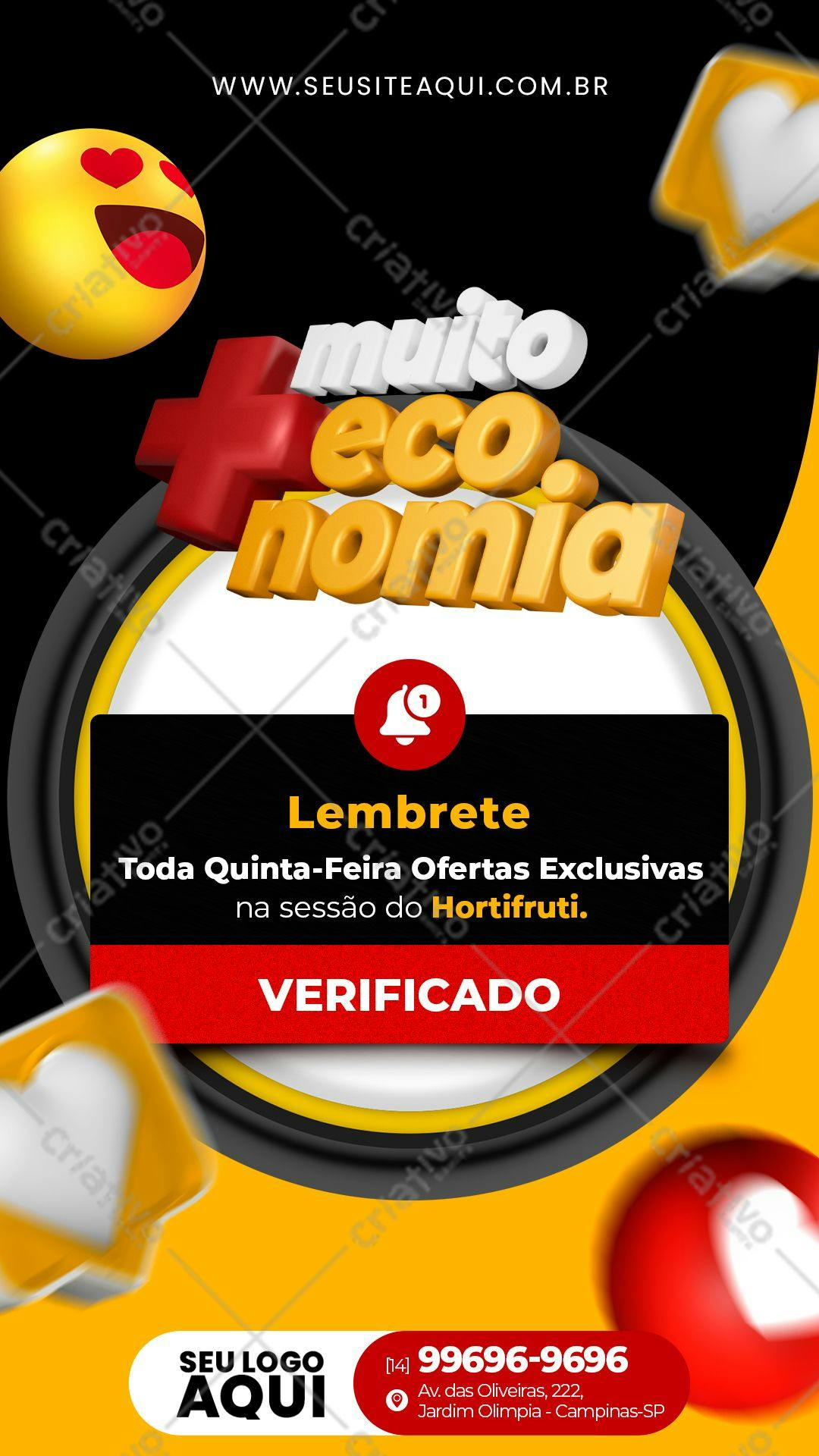 Flyer para Promoção de Hortifruti PSD Editável