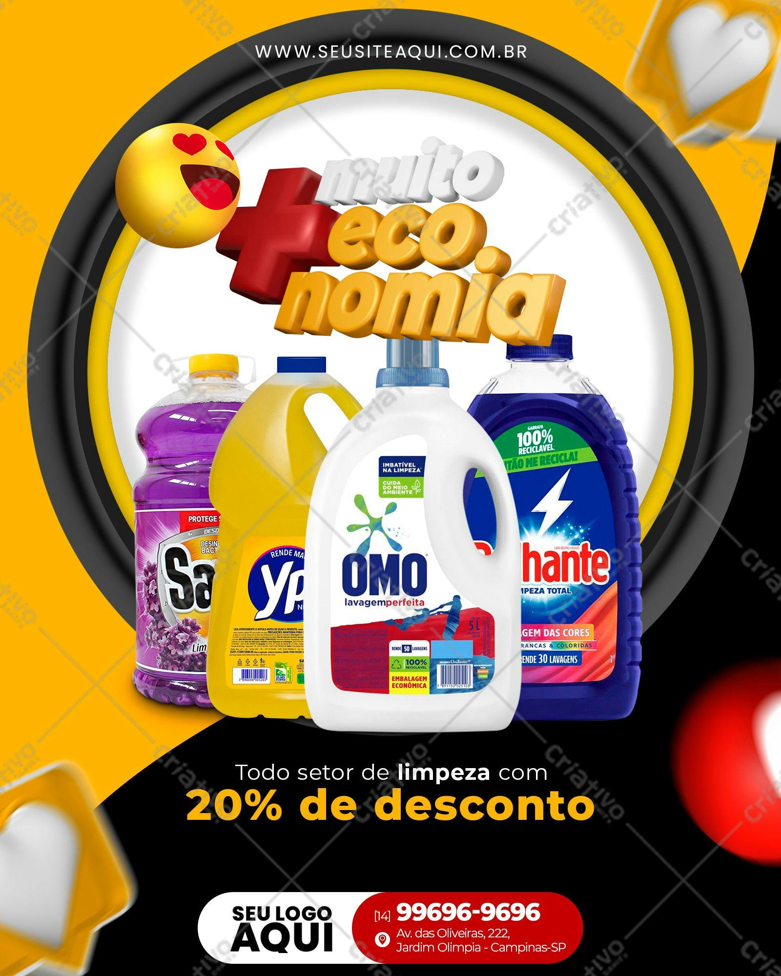 Flyer de Limpeza com Desconto PSD Editável