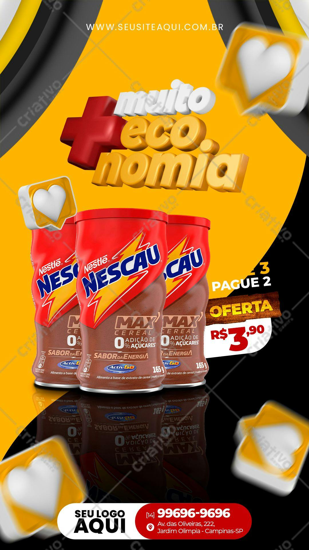 Banner Promoção Nescau Max PSD Editável