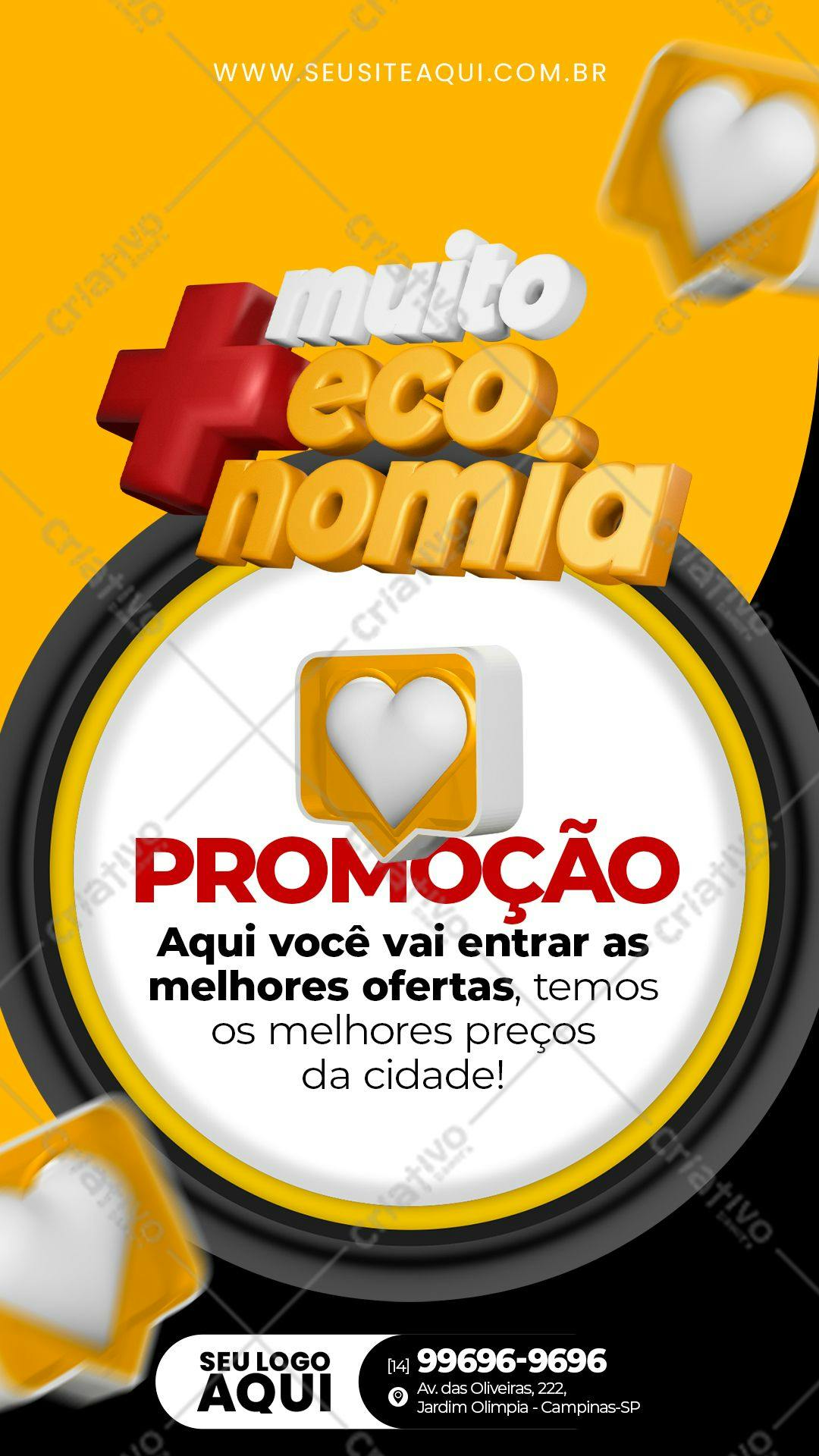 Flyer para Promoção com Design 3D PSD Editável
