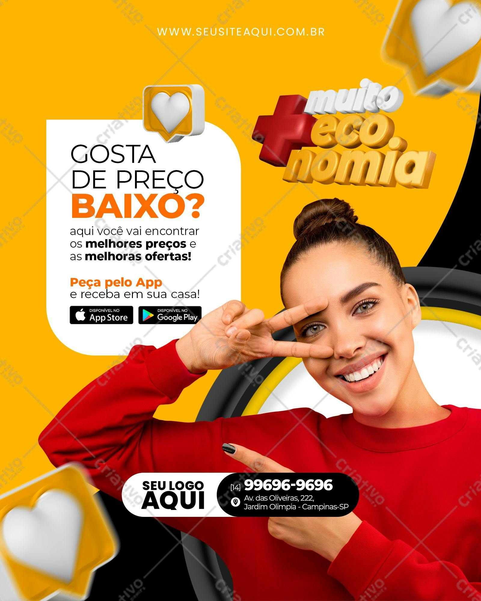Template para Redes Sociais Promoção PSD Editável