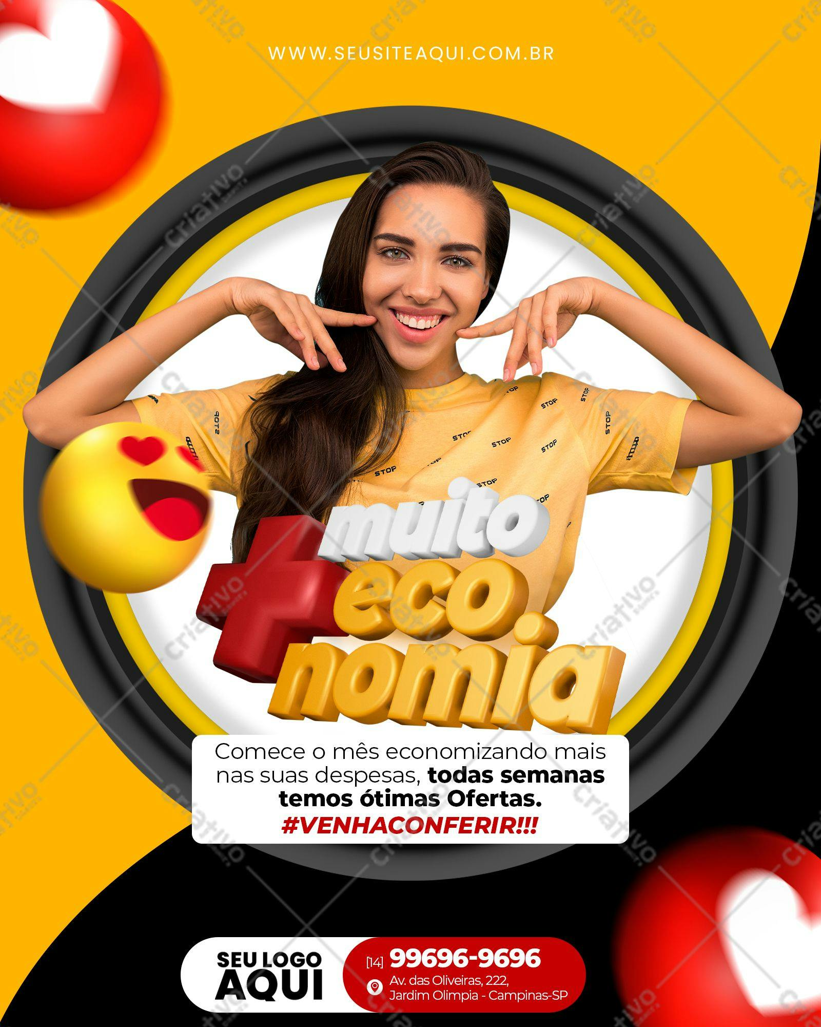 Flyer para Promoção de Economia PSD Editável