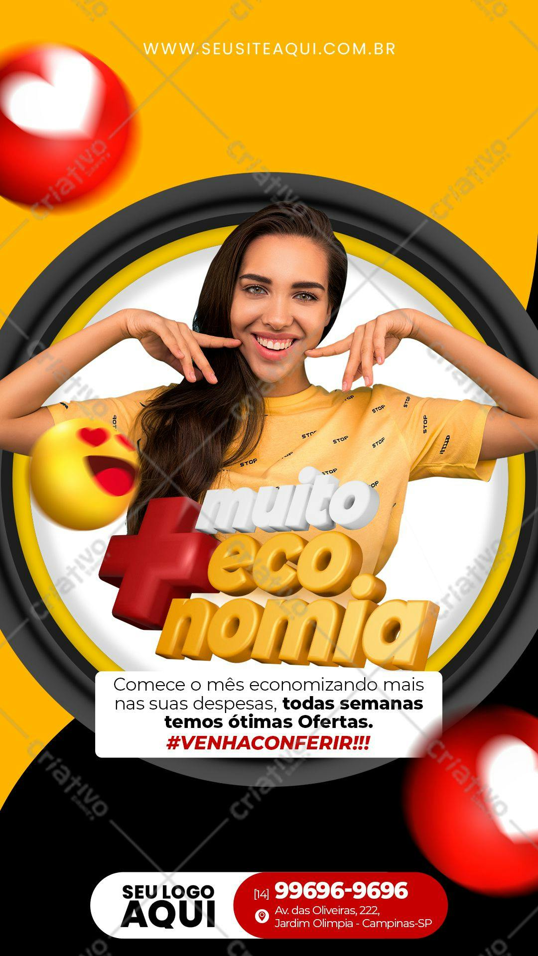 Flyer para Promoção de Economia PSD Editável