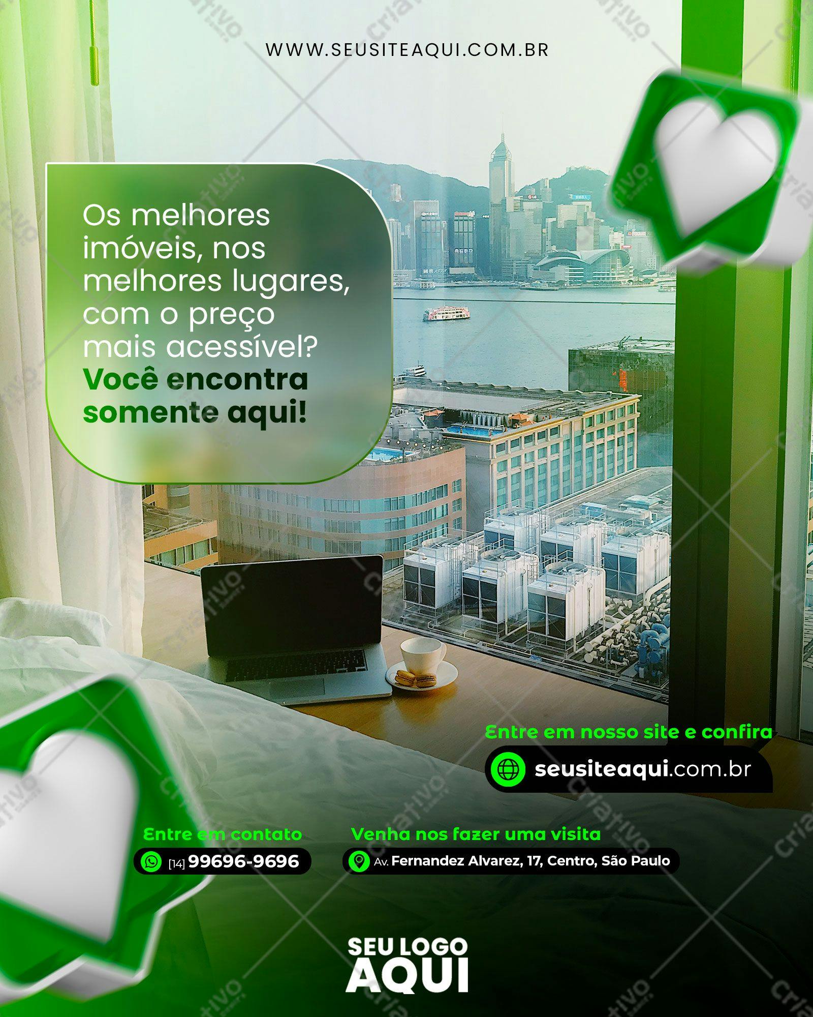 Template de Mídia Social para Imobiliária PSD Editável
