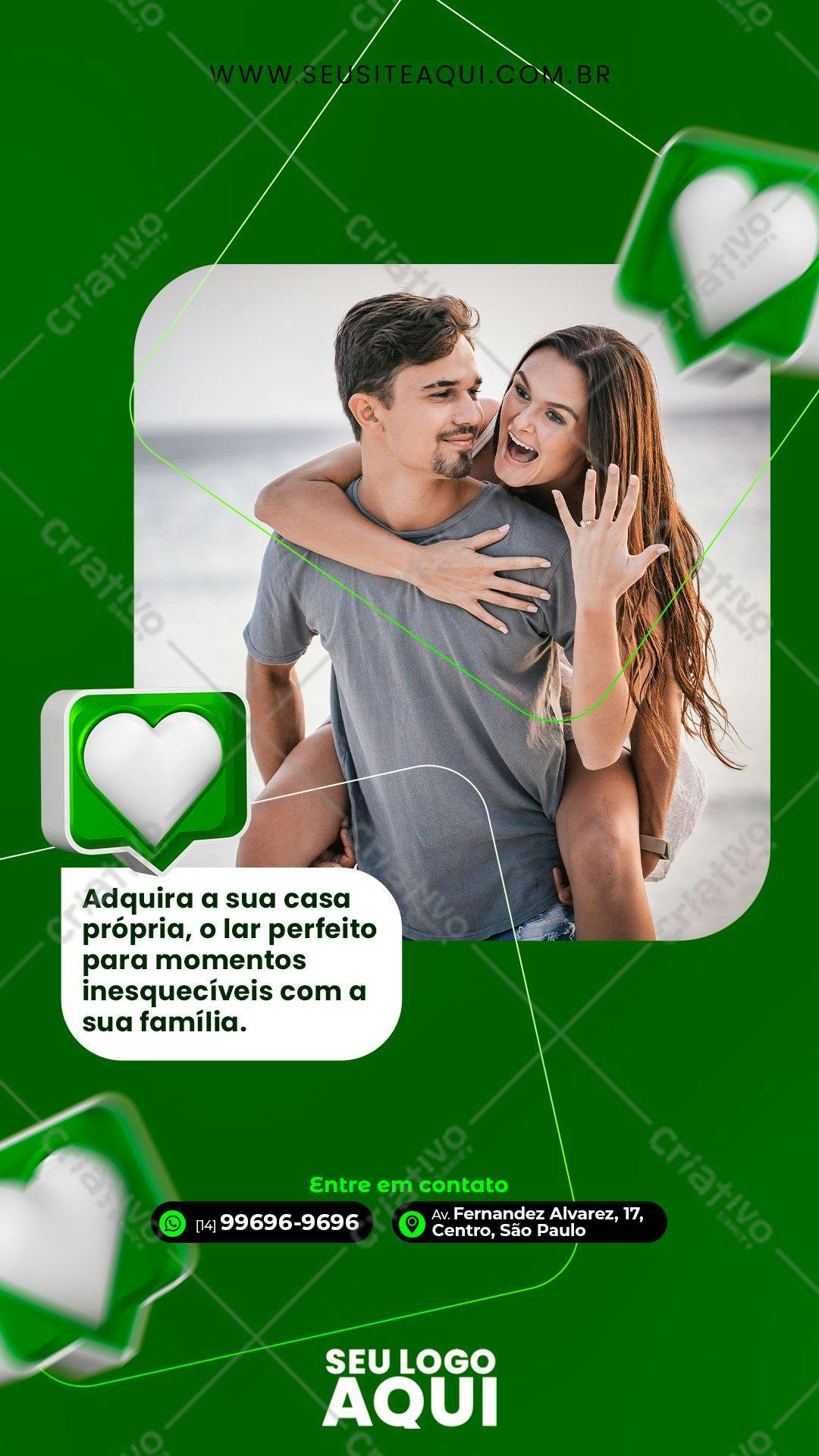 Post para Redes Sociais Imóveis PSD Editável