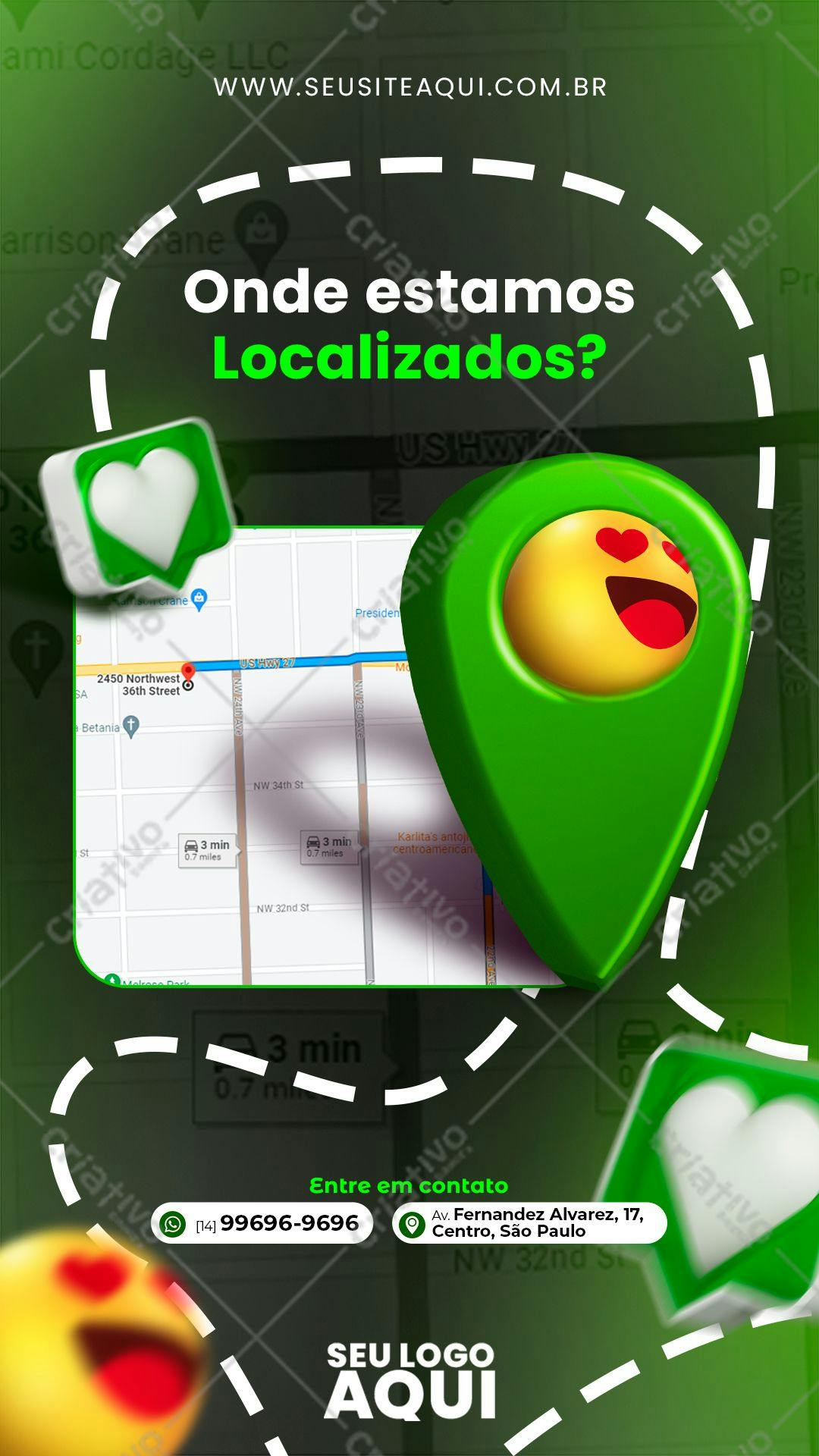 Template Localização Empresa PSD Editável