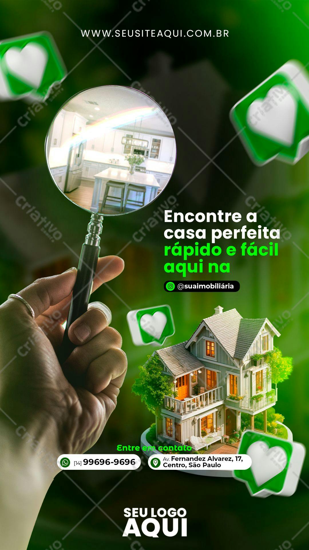 Template Imóveis para Redes Sociais PSD Editável
