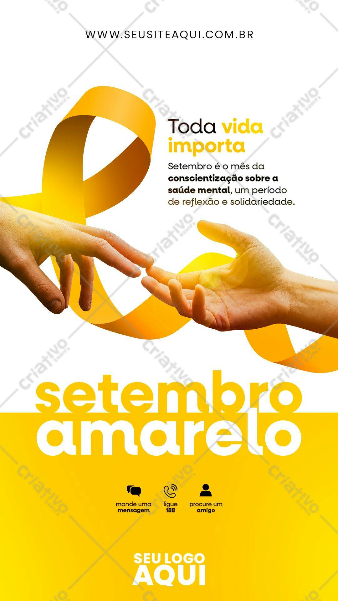 Flyer para Setembro Amarelo PSD Editável