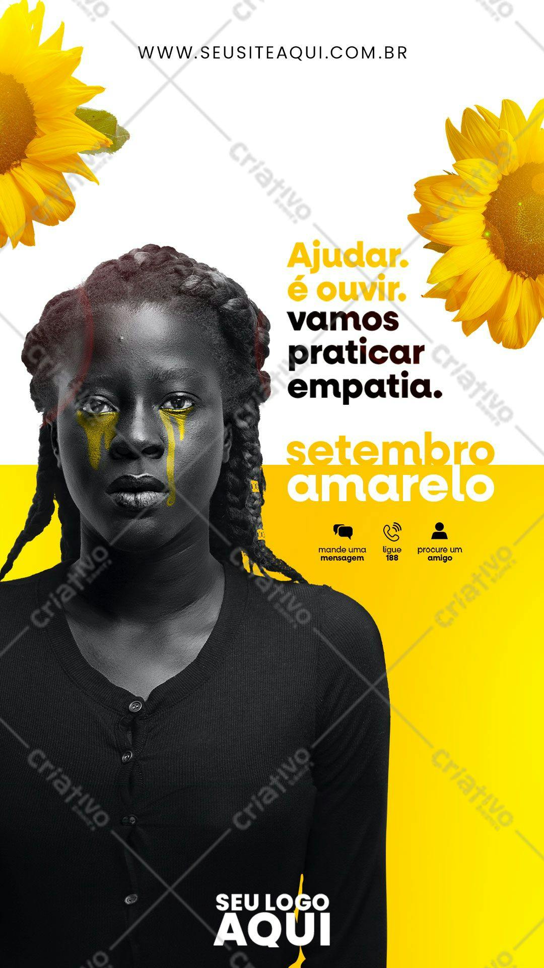 Flyer para Setembro Amarelo PSD Editável