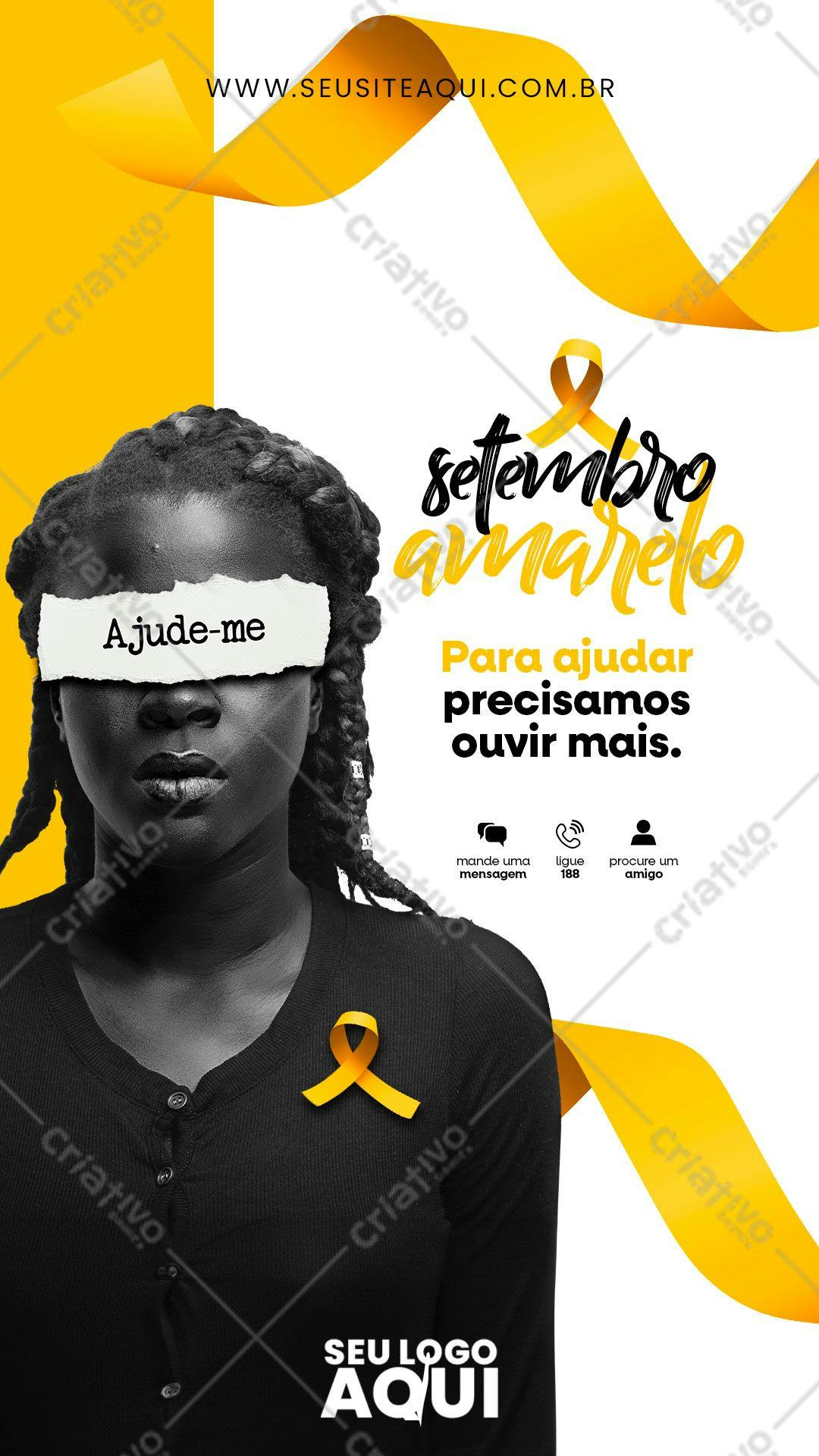Post para o Setembro Amarelo PSD Editável